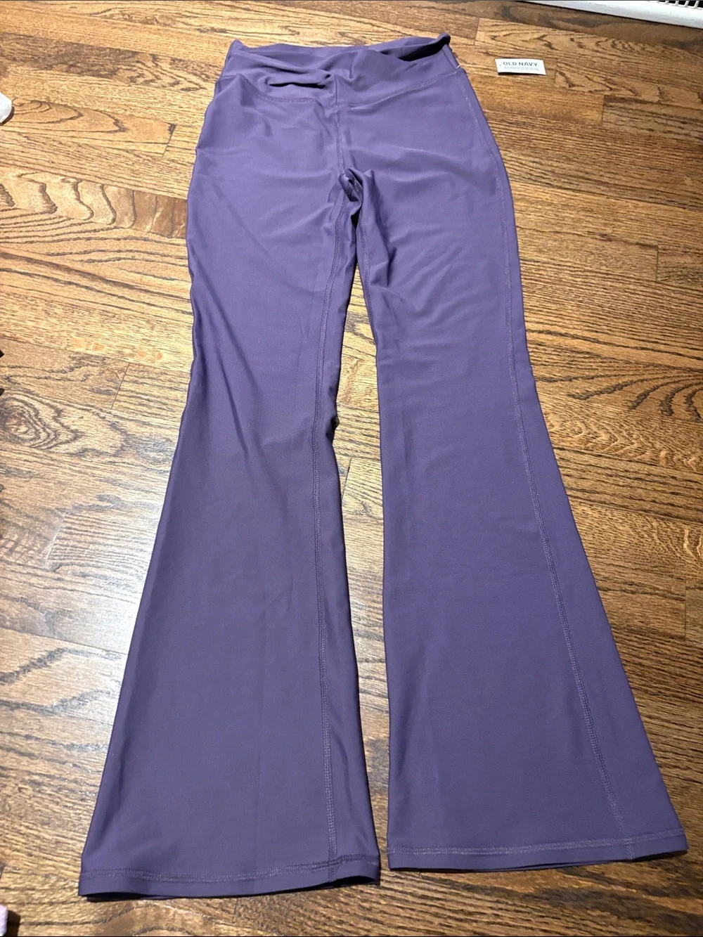 Girls high-waisted twist-front power soft flare leggings